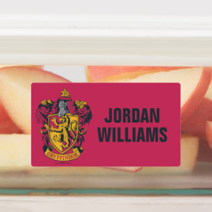 Etiquetas Harry Potter   Gryffindor Crest Dourado e Vermelho