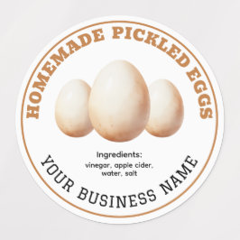 Etiquetas Homemade Pickled Eggs Product Label Waterproof