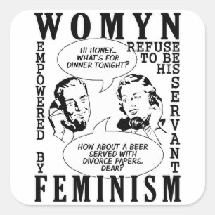 Etiquetas humoristas feministas retrorfeministas