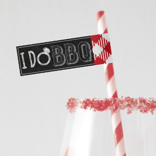 Etiquetas I Do CHURRASCO Straw Tag Drag Flag
