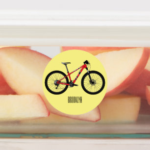 Etiquetas Ilustração de desenho animado de bicicleta