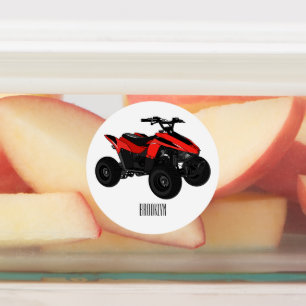 Etiquetas Ilustração de desenho animado de bicicleta atv