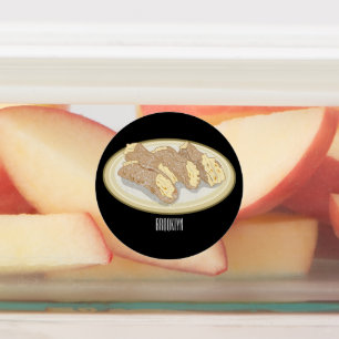 Etiquetas Ilustração de desenho animado de Cannoli