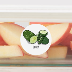 Etiquetas Ilustração de desenho animado de pepino