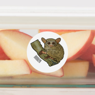 Etiquetas Ilustração de desenho animado de Tarsier