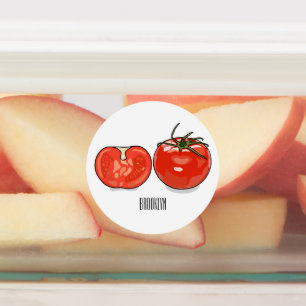 Etiquetas Ilustração de desenho animado de tomate