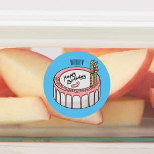 Etiquetas Ilustração de desenho de bolo de aniversário