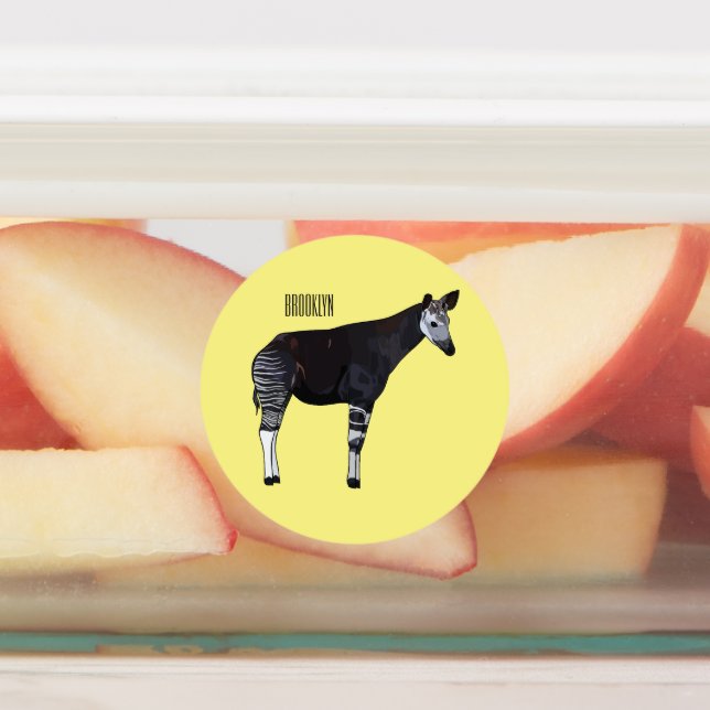 Etiquetas Ilustração de desenho em Okapi (Afixado)