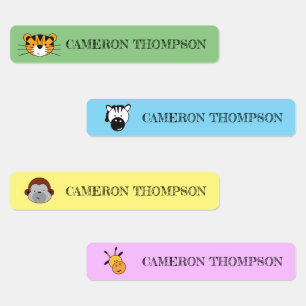 Etiquetas Ilustrações Animais Personalizadas Da Escola Saf