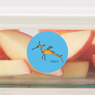 Etiquetas Imagem de desenho animado de seadragão fraco