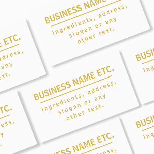 Etiquetas Impermeável Dourado e Branco Multi-Propósito
