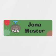 Bunte Monster - grün | wasserfeste Kinderetiketten