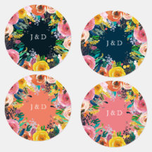 Moda Personalizada de Iniciais Florais Pintados