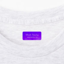 Rótulos de funcionários gradiente azul e roxo