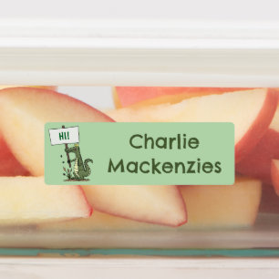 Etiquetas Jacaré engraçado cartoon personalizado