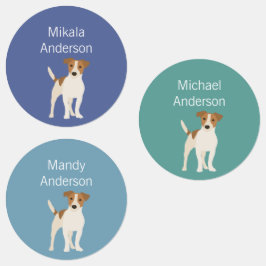 Etiquetas Jack Russell Terrier cão cola rótulo à prova de ág