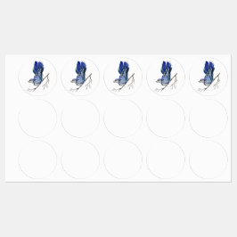 Etiquetas Jay azul-marinho