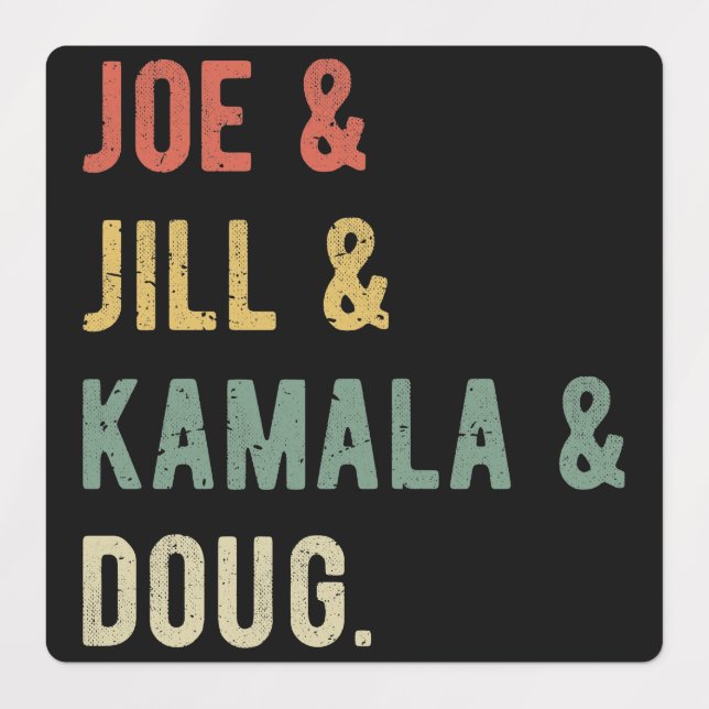 Etiquetas Joe & Jill & Kamala & Doug I (Design 1)