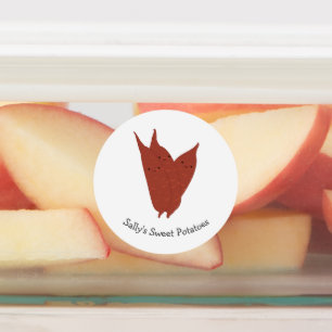 Etiquetas Kawaii Sweet Potates rotula com Nome Personalizáve