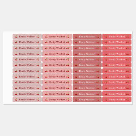 Etiquetas Kids' Name Clothing School Labels with Cherry