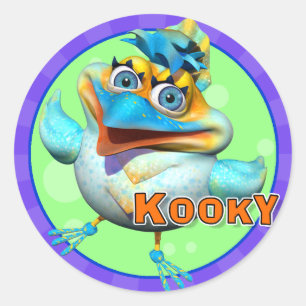 Etiquetas Kooky do pássaro do divertimento