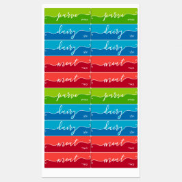 Etiquetas Kosher Kitchen Script w Hebraico Parve