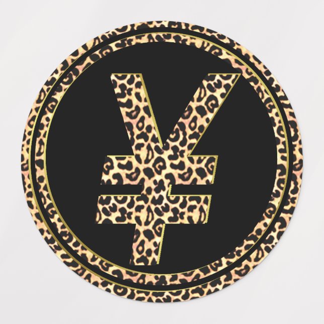 Etiquetas Leopardo ¥ (Design 3)