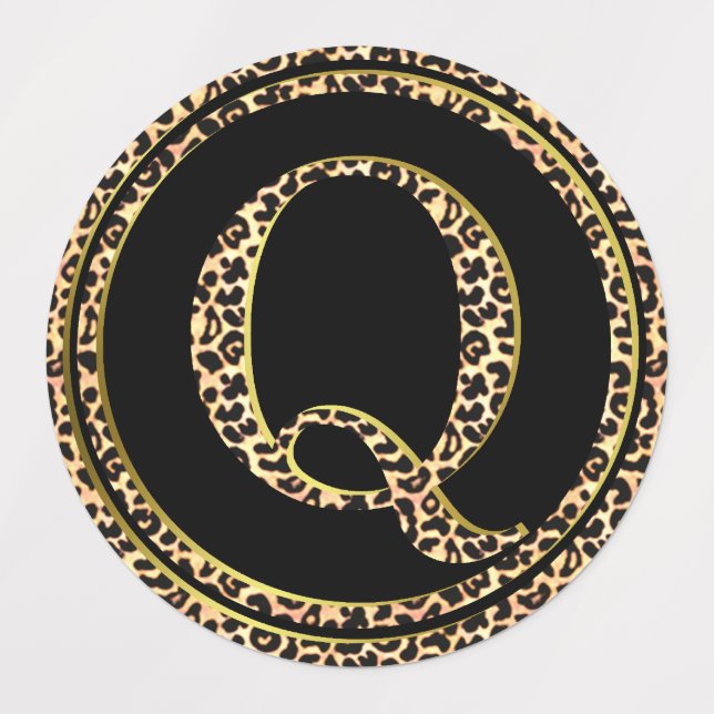 Etiquetas Leopardo Q (Design 3)