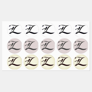 Etiquetas Letra Elegante Artística Monograma Caligrafia "Z"