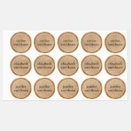 Etiquetas Letra Retro Classy Luxury Unisex Adicione Seu Nome