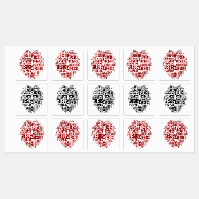 Etiquetas Lion of Judah, Jesus is King of Kings (Folha)