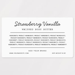 Etiquetas Lista de Ingredientes de Linhas de Script de Cor P