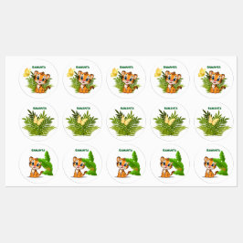 Etiquetas Little Tiger & Butterfly Waterproof Labels