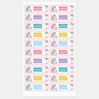 Etiquetas Livro de Unicórnio Personalizado