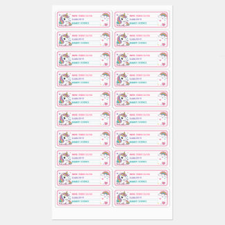 Etiquetas Livro de Unicórnio Personalizado