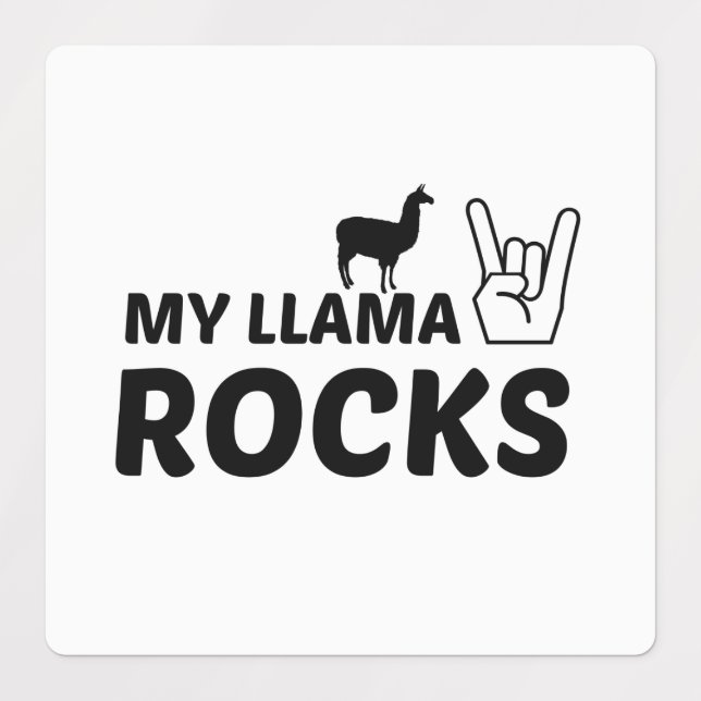 ETIQUETAS LLAMA ROCKS (Design 1)