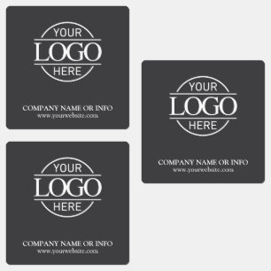 Etiquetas Logotipo comercial da Cinza personalizada da empre