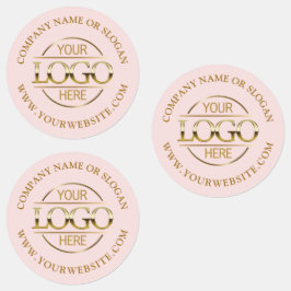 Etiquetas Logotipo comercial da empresa do Promocional rosa