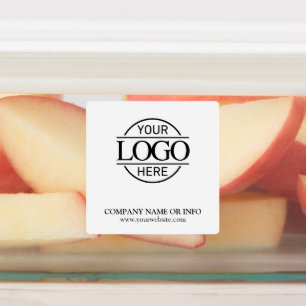 Etiquetas Logotipo comercial personalizado da empresa preto