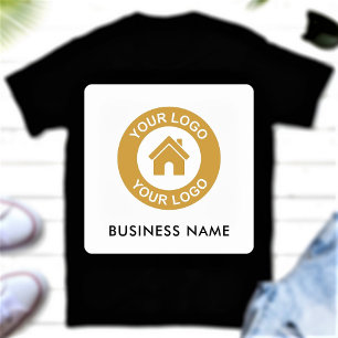 Etiquetas Logotipo comercial personalizado e vestuário de T