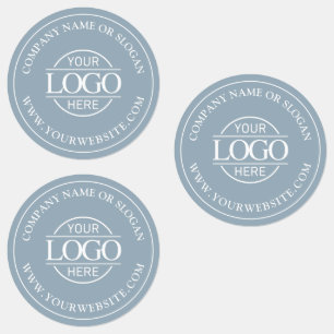 Etiquetas Logotipo comercial simples e elegante azul