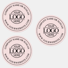 Etiquetas Logotipo corporativo rosa-pia-azul Elegante