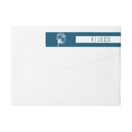 Etiquetas Logotipo de casamento desenho floral botânico da p