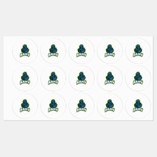 Etiquetas Logotipo de Design Agressivo Emblema de FPS Gaming