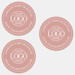 Etiquetas Logotipo de empresa moderno Elegante Dusty Rosa