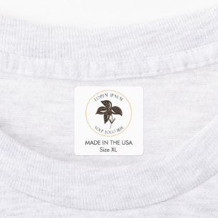 Etiquetas Logotipo de empresa Tamanho de vestuário personali