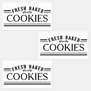 Etiquetas Logotipo de Padaria de Biscoitos com Filigrana Vin