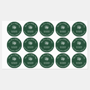 Etiquetas Logotipo do Compro Florista Verde na moda - Contat
