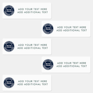 Etiquetas Logotipo e Texto Simples para Funcionários da Empr