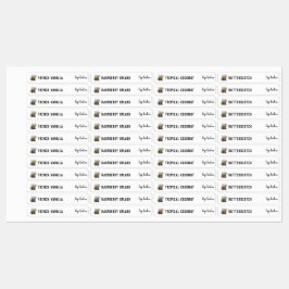 Etiquetas Logotipo Makeup Gloss Balm Mascara Produto